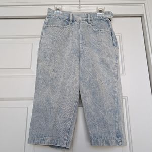 80s Dirty Dancing acid wash denim bermuda jean shorts 1980s vintage